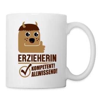 Erzieherin (Daumen hoch, Kawaii) - Tasse - Weiß - Rechts