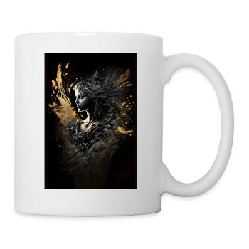 Femme ange doré - Mug blanc - blanc - Droite