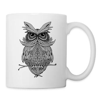 Eulenvogel - Tasse - Weiß - Rechts