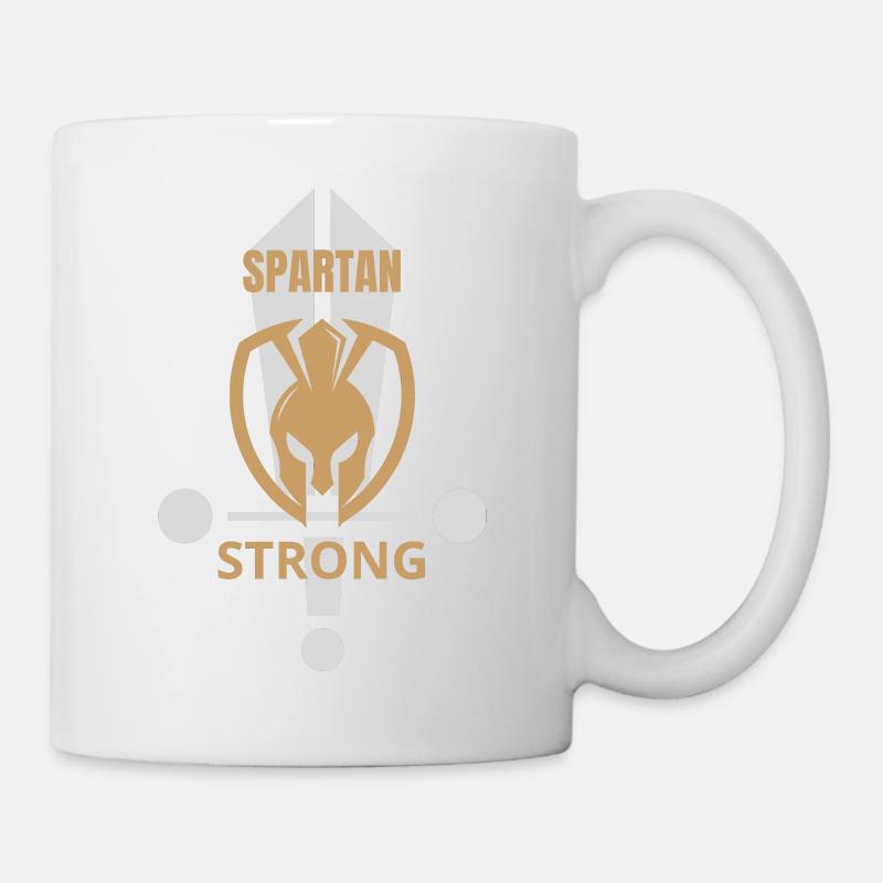 Spartanisch Stark - Tasse - Weiß