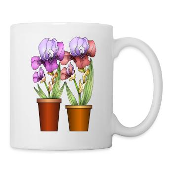 Blumen - Tasse - Weiß - Rechts