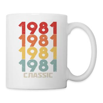 1981 Jubilé en style vintage classique 1981 - Mug blanc - blanc - Droite
