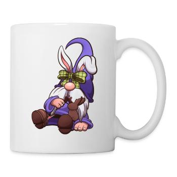 Osterzwerg, der zu viel Schokolade gegessen hat - Tasse - Weiß - Rechts