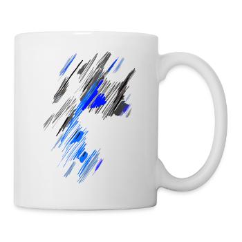 Farben Textur - Hintergrund Grafik - Tasse - Weiß - Rechts
