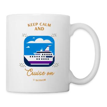 Keep calm and cruise on - Tasse - Weiß - Rechts