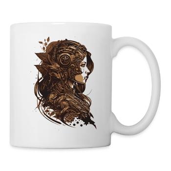 Steampunk as a hobby for cosplay and technology fans - Mug - white - Right