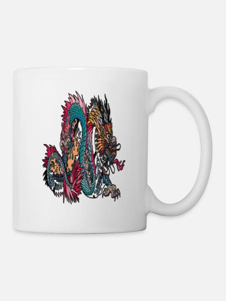 Drache - Tasse - Weiß