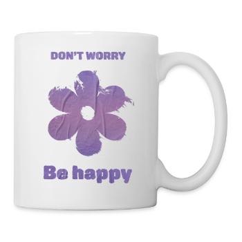 Don't worry be happy - Mug blanc - blanc - Droite