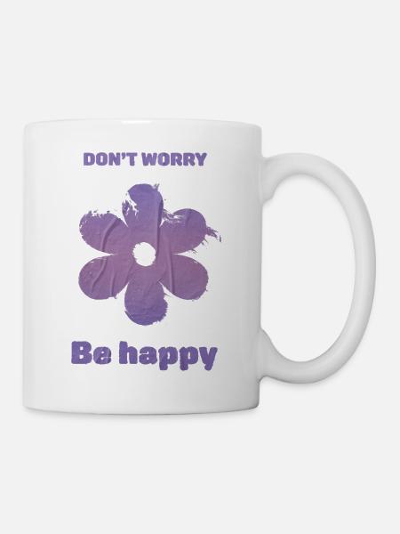 Don't worry be happy - Mug blanc - blanc