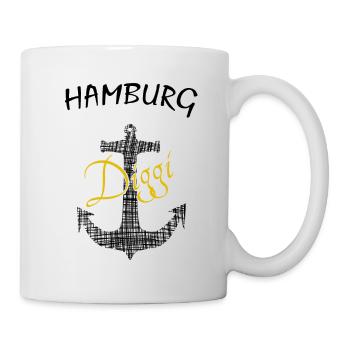 Hamburg, cooles Design für alle Hamburger - Tasse - Weiß - Rechts