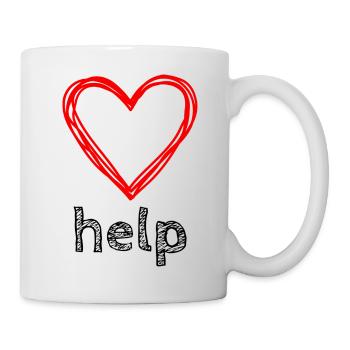 Helping Heart, Helfendes Herz - Tasse - Weiß - Rechts