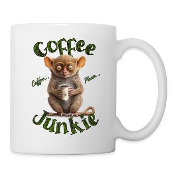 Coffee Junkie Tarsier - Tasse - Weiß - Rechts
