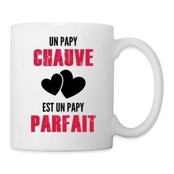 un papy chauve est un papy parfait / cadeau papy - Mug blanc - blanc - Droite