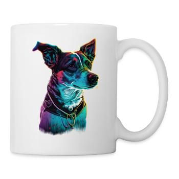 Jack Russell 80s - Tasse - Weiß - Rechts