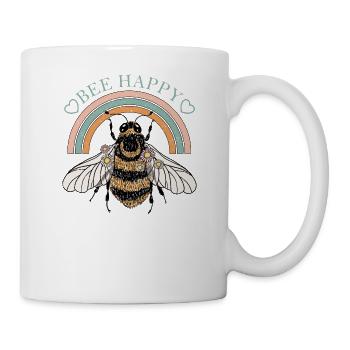 Bee Happy - Tasse - Weiß - Rechts