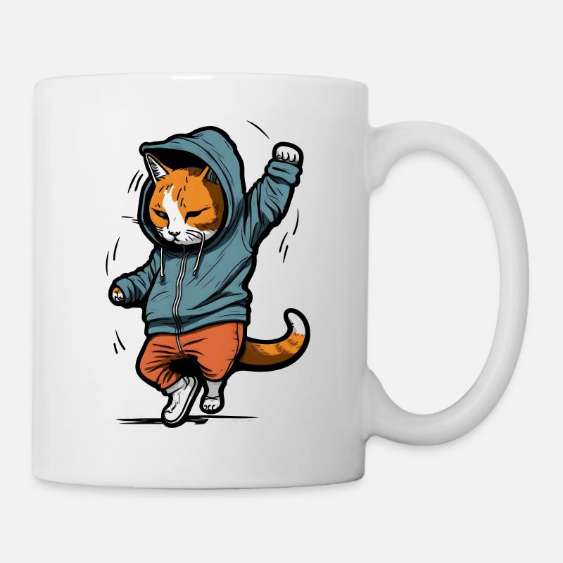 DancingCatHipHop - Mug blanc - blanc