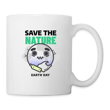 Save The Nature Earth Day - Tasse - Weiß - Rechts