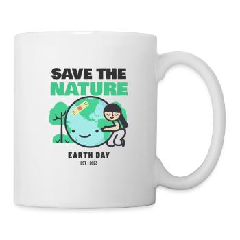 Save The Nature Earth Day Love The World - Tasse - Weiß - Rechts