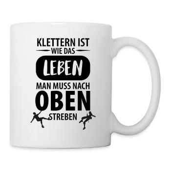 Vintage Bouldern Boulderer Klettern Kletterer - Tasse - Weiß - Rechts