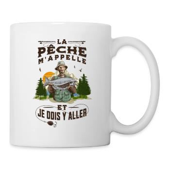 L' APPEL DE LA PÊCHE - Mug blanc - blanc - Droite