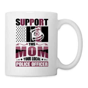 Polizei Polizist Polizeibeamte - Tasse - Weiß - Rechts