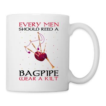 Conception de cornemuse pour Scotland Pride et cornemuse - Mug blanc - blanc - Droite
