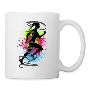Running Sports Woman Jogger Runner Running Running - Mug - white - Right