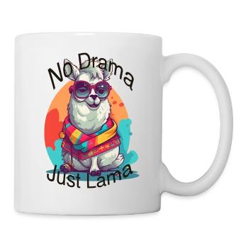 Pas de drame juste lama. - Mug blanc - blanc - Droite