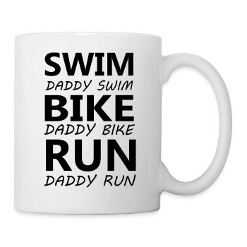 Triathlon Swim Bike Run Marathon - Tasse - Weiß - Rechts