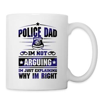 Polizei Polizist Polizeibeamte - Tasse - Weiß - Rechts
