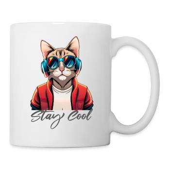 stay cool - Tasse - Weiß - Rechts