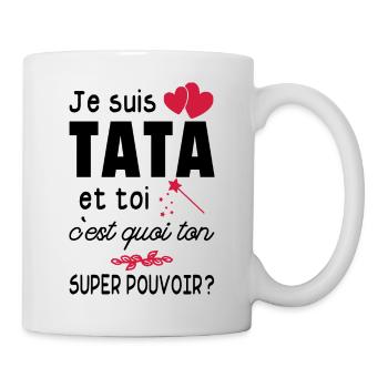super tata / cadeau humour tata - Mug blanc - blanc - Droite