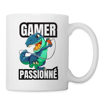gamer passionné - Mug blanc - blanc - Droite