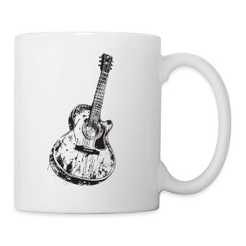 Black Acoustic Guitar for Musical Enthusiasts - Mug - white - Right