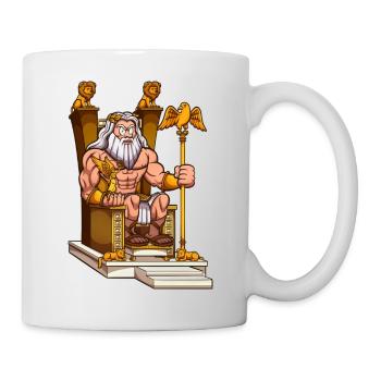 Zeus auf dem Thron - Tasse - Weiß - Rechts
