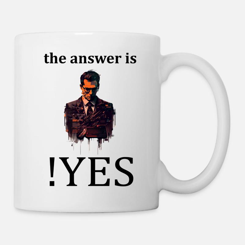 The answer is no (Informatikerwitz) - Tasse - Weiß