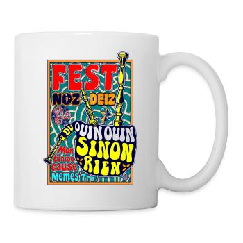 Mon biniou cause (du "ouin-ouin" sinon rien) - Mug blanc - blanc - Droite