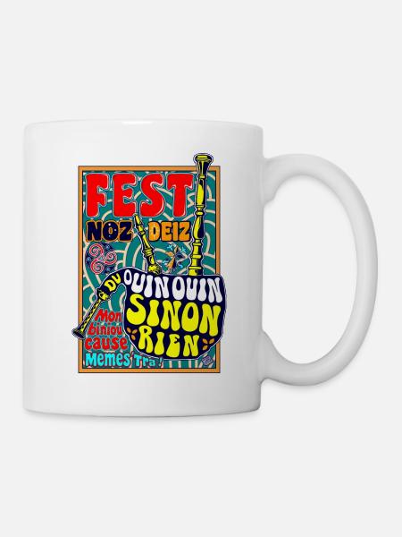 Mon biniou cause (du "ouin-ouin" sinon rien) - Mug blanc - blanc