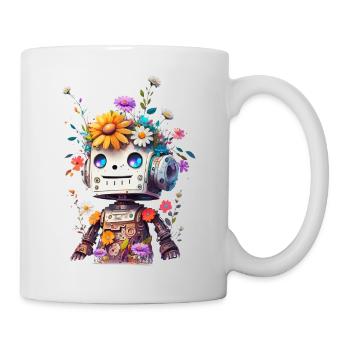 Niedlicher Roboter - Tasse - Weiß - Rechts