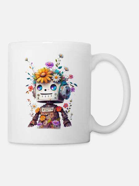 Robot mignon - Mug blanc - blanc