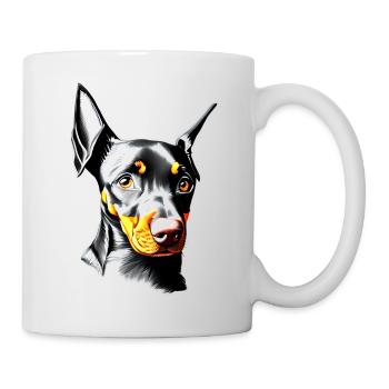 Doberman Doberman chiot chien Doberman dresseur - Mug blanc - blanc - Droite