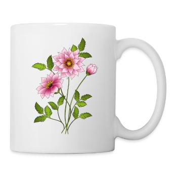 Fleur - Mug blanc - blanc - Droite