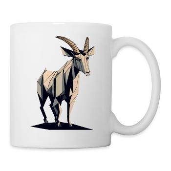 Geometrische Ziege - Tasse - Weiß - Rechts