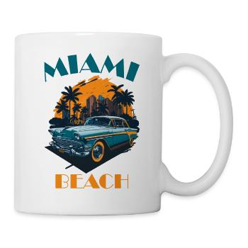 Miami Beach - Tasse - Weiß - Rechts