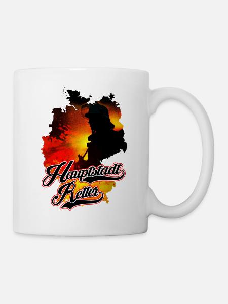 Hauptstadtretter DRUCK - Tasse - Weiß