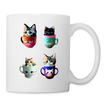 Kawaii Cup of Kitty Cat - Mug blanc - blanc - Droite