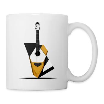 Geometrische Westerngitarre - Tasse - Weiß - Rechts