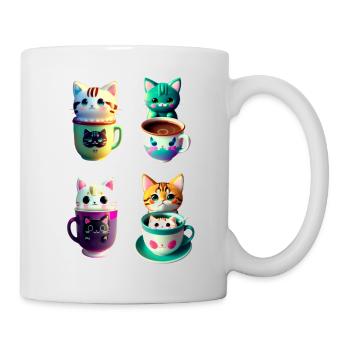 My best friend is kawaii kitty cat coffee - Mug - white - Right