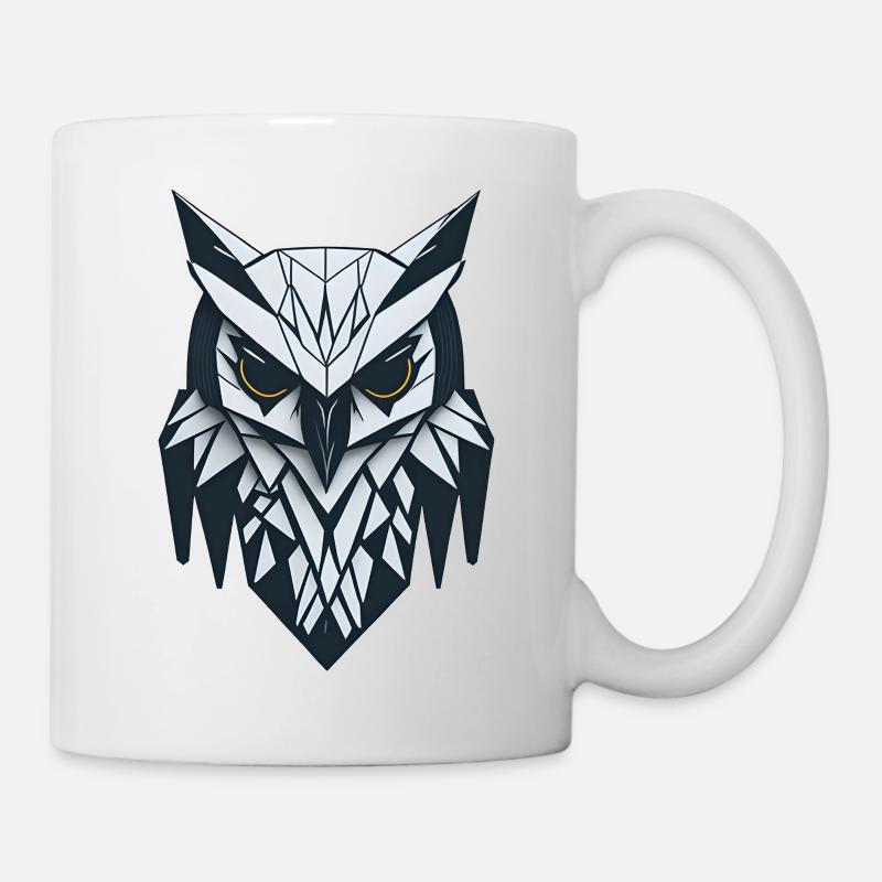 Hibou géométrique - Mug blanc - blanc