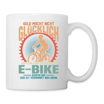 Man kann sich davon ein E-Bike kaufen EBike Elektr - Tasse - Weiß - Rechts